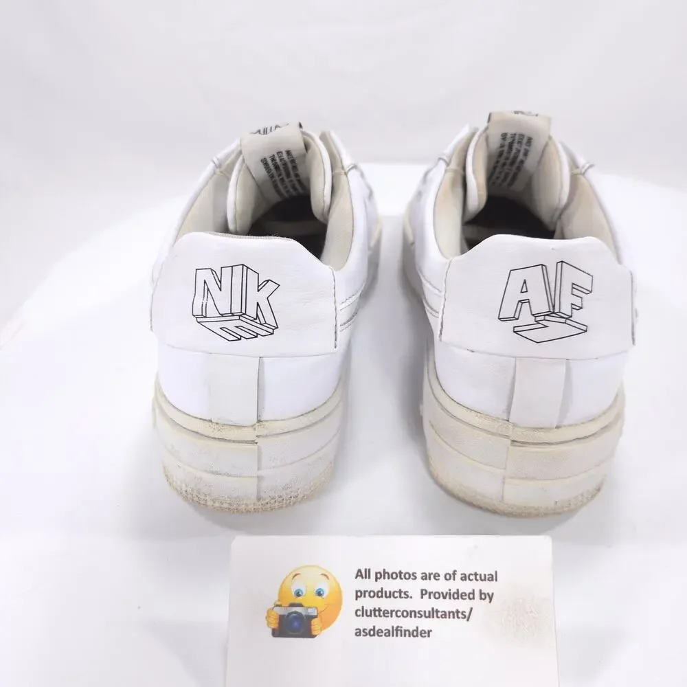 Nike Air Force 1 Pixel Lace Up Athletic Shoe Womens Size 9 CK6649-100 White
